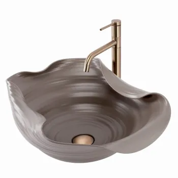 Lavoar ceramic pentru blat REA HM-66TB Handmade ART imagine