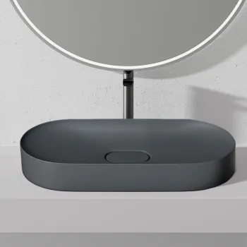 Lavoar Iris gri mat L70 cm imagine