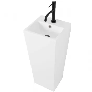 Lavoar Kamila freestanding alb ceramica sanitara - H82 cm imagine