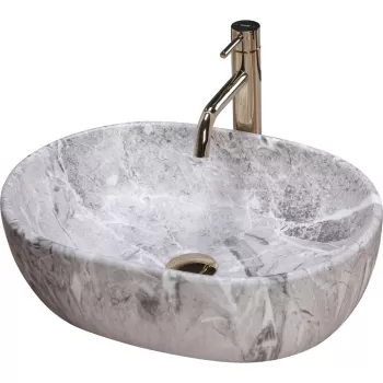 Lavoar Lara Stone ceramica sanitara - 48,5 cm imagine