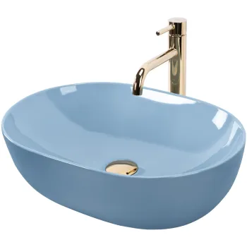 Lavoar Lisa albastru lucios L49 cm imagine