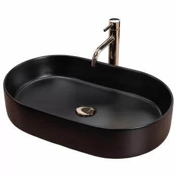 Lavoar Nadia ceramic negru mat L61 cm imagine