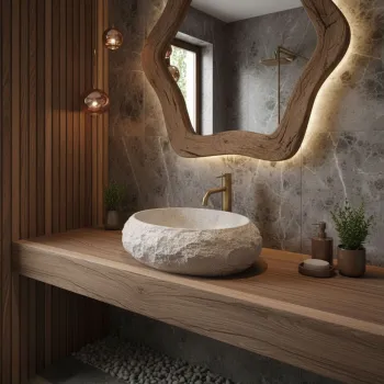 Lavoar pe blat Mika Beige imagine