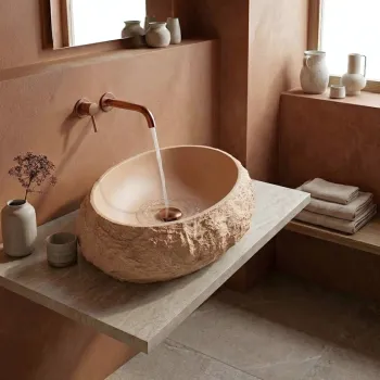 Lavoar pe blat Mika Light Terracotta imagine