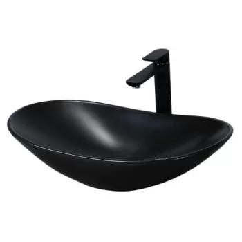 Lavoar Royal negru mat ceramica sanitara - 61,5 cm imagine