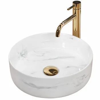 Lavoar Sami Nature marmura alba L35,5 cm imagine