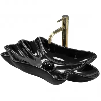 Lavoar Sea negru + ventil click-clack imagine
