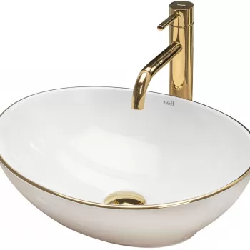 Lavoar Sofia Gold Edge ceramica sanitara - 41cm imagine