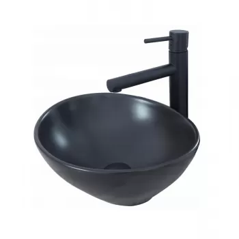 Lavoar Sofia negru mat ceramica sanitara - 41 cm imagine