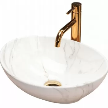 Lavoar Sofia Shiny Marmura ceramica sanitara - 34,5 cm imagine