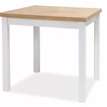 Masa Adam stejar lancelot/alb mat L80xl80 cm imagine