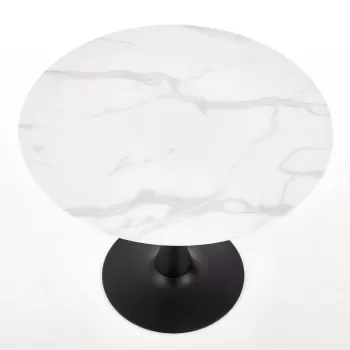 Masa Ambrosio marmura alba - d90xh72 cm imagine