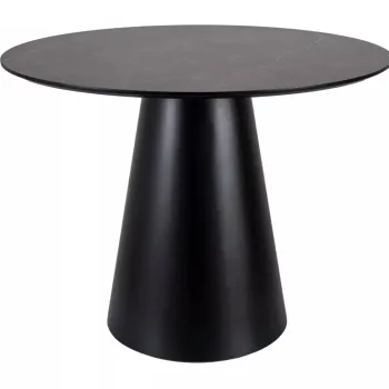 Masa Angel marmura gri/negru o100 cm imagine