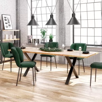 Masa Apex 140 lemn masiv stejar - L140xl85xh76 cm imagine