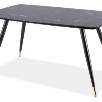 Masa Cyryl I Marmura Neagra - L140xl80 cm imagine