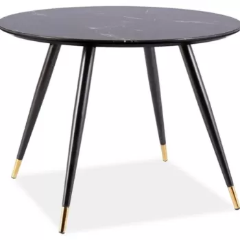 Masa Cyryl II rotunda Marmura Neagra - O100 x h76 cm imagine