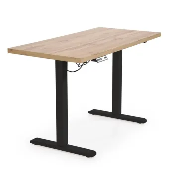 Masa de birou cu functie de reglare a inaltimii B54 stejar artizan/negru L120 cm imagine