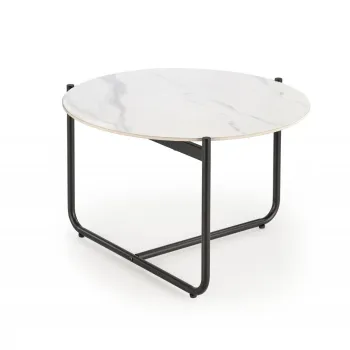 Masa de cafea Acuna marmura alba/negru o60/h40 cm imagine