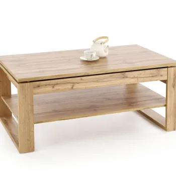 Masa de cafea Betty stejar artizan cu blat rabatabil L114 cm imagine