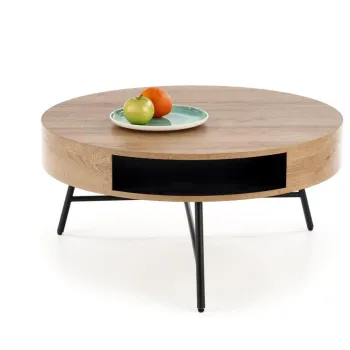 Masa de cafea Camila stejar auriu/negru o80/h41 cm imagine