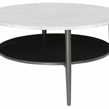 Masa de cafea Ella A marmura alba/negru imagine