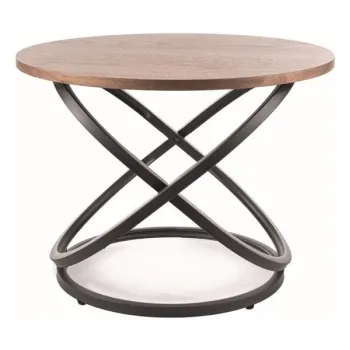 Masa de cafea Eos D nuc/negru o60/h45 cm imagine