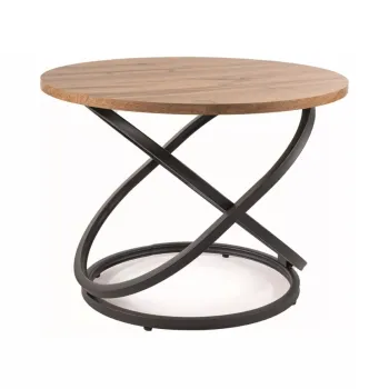 Masa de cafea Eos D stejar artizan/negru o60/h45 cm imagine