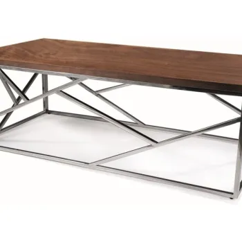 Masa de cafea Escada A nuc/crom L120xl60 cm imagine