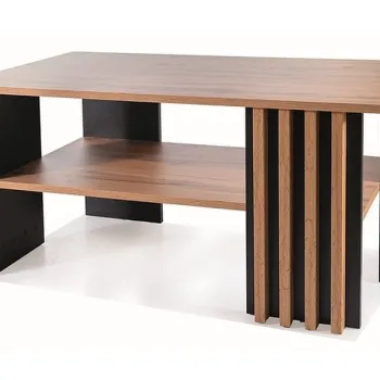 Masa de cafea Evita steja artizan/negru L100xl60 cm imagine