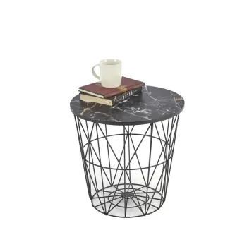 Masa de cafea Harissa B - marmura neagra/negru imagine