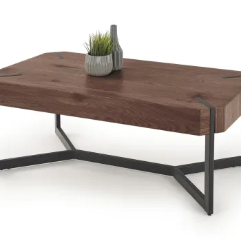 Masa de cafea Lavida nuc/negru L110 cm imagine