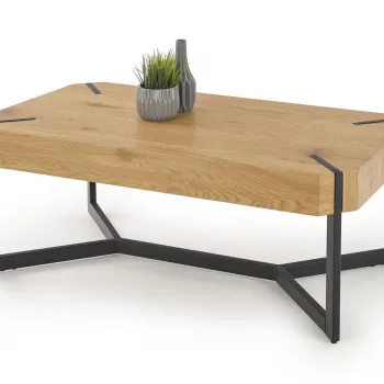 Masa de cafea Lavida stejar auriu/negru L110 cm imagine