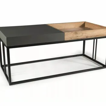 Masa de cafea Lunaria stejar artizan/antracit L110xl50xh47 cm imagine