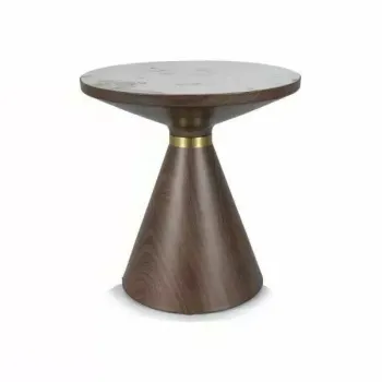 Masa de cafea Napa A alb/maro - d50 x h57 cm imagine