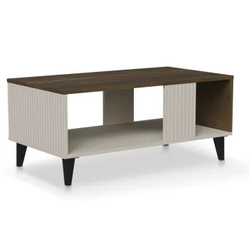 Masa de cafea Random 2 LAW-1 casmir/nuc/negru L92 cm imagine