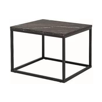 Masa de cafea Rossi B - marmura neagra/negru mat imagine