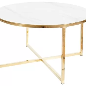 Masa de cafea Salma Marmura/Gold - H45 imagine