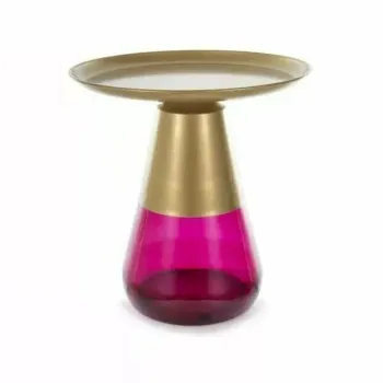 Masa de cafea Tiffany A auriu mat/violet o50/h52 cm imagine