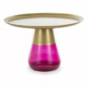Masa de cafea Tiffany B auriu mat/violet o70/h43 cm imagine