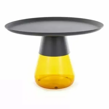 Masa de cafea Tiffany B negru/portocaliu o70/h43 cm imagine