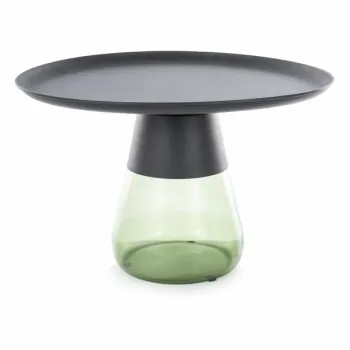 Masa de cafea Tiffany B negru/verde o70/h43 cm imagine