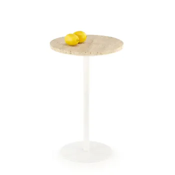 Masa de cafea Traverso S travertin/alb o35/h56 cm imagine