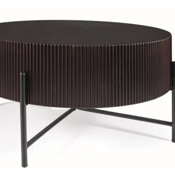 Masa de cafea Tuca nuc inchis/negru o80/h40 imagine