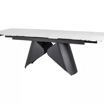 Masa extensibila Armando alb/negru L160-240xl90 cm imagine