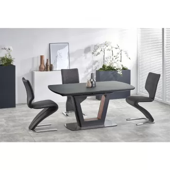 Masa extensibila Bilotti antracit - L 160-200 x l 90 x h 76 cm imagine