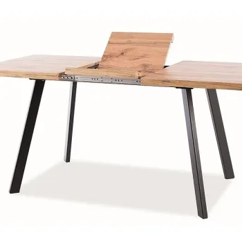 Masa extensibila Brick stejar artizan/negru L120-160 cm imagine