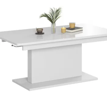 Masa extensibila Busetti alb mat/alb mat L126-167 cm imagine