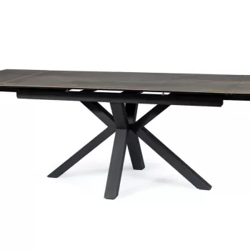 Masa extensibila Columbus Ceramic maro/negru mat - L160-240 cm imagine