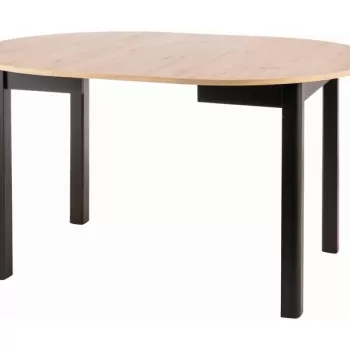 Masa extensibila Dante stejar artizan/negru mat - L102-142 cm imagine