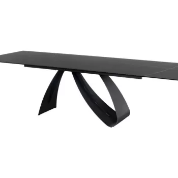 Masa extensibila Diuna Ceramic negru mat - L160-240 cm imagine
